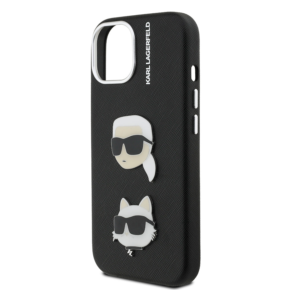 Karl Lagerfeld iPhone 15 Orjinal Lisanslı K&C Heads Pin Telefon Kılıfı Karl Lagerfeld iPhone 15 Orjinal Lisanslı K&C Heads Pin Telefon Kılıfı